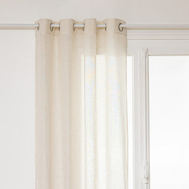 ALLA – Transperante Leinengardine, Beige