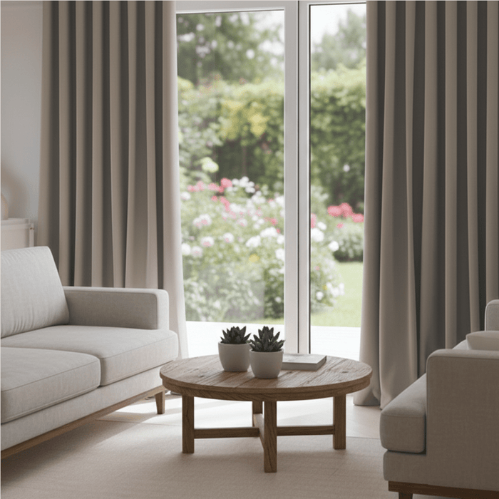 NOVA - Wave Verdunkelungsvorhang, beige – mørklægningsgardin